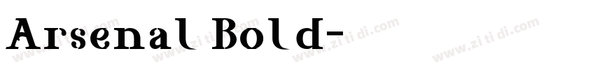 Arsenal Bold字体转换
